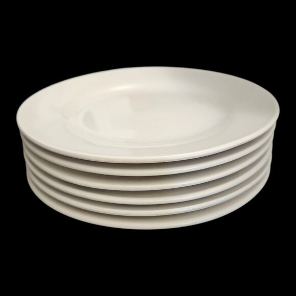 TableTops Gallery White Stoneware 6.25" Salad Plates Set of 6 China - Picture 4 of 4